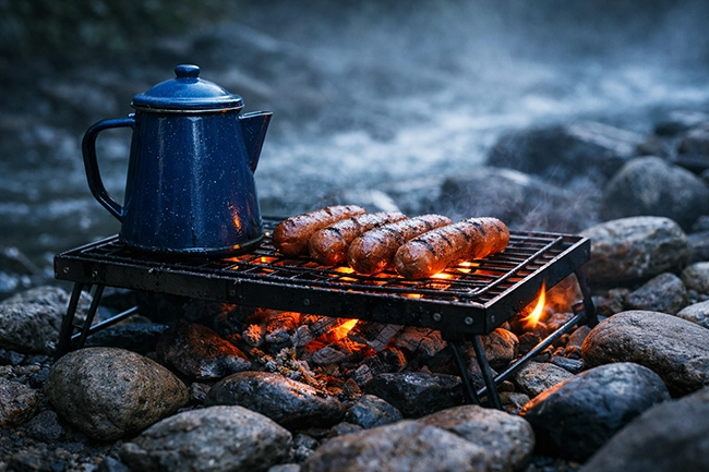 Rugged Riverside Grilling